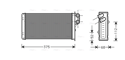 Heat Exchanger, interior heating (RE6014)