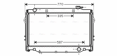 Radiator, engine cooling (TO2377)