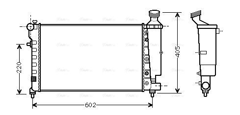 Radiator, engine cooling (CNA2196)