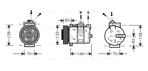 Compressor, air conditioning (AUAK050)
