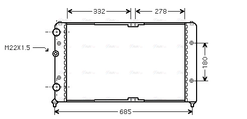 Radiator, engine cooling (VN2191)