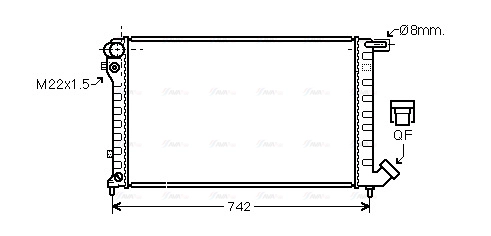 Radiator, engine cooling (CN2145)