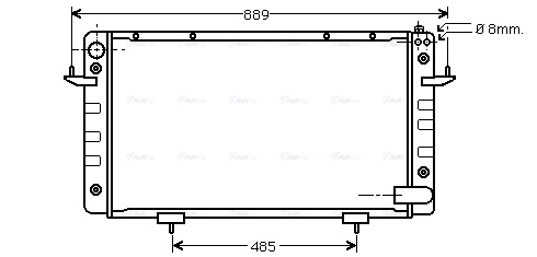 Radiator, engine cooling (AU2099)