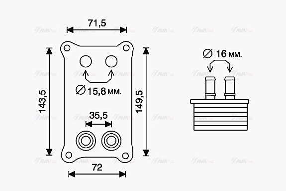 Oil Cooler, engine oil (FD3623)