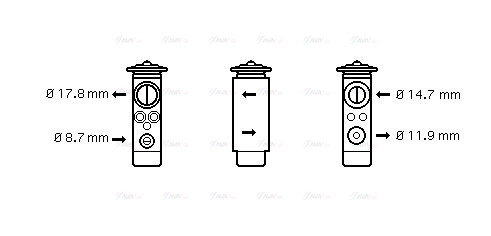 Expansion Valve, air conditioning (BW1171)