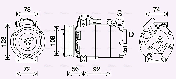 Compressor, air conditioning (FDK637)