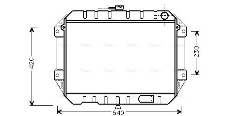 Radiator, engine cooling (DU2027)