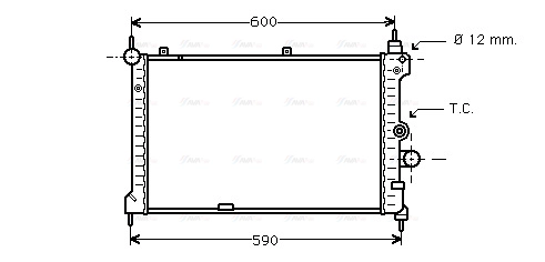Radiator, engine cooling (OL2127)