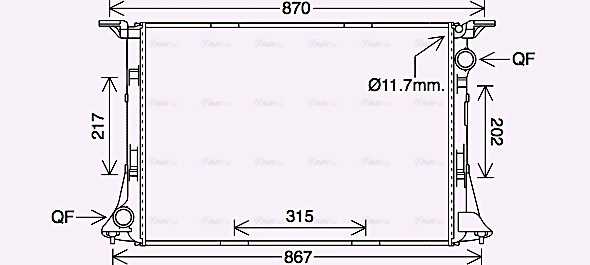 Radiator, engine cooling (AI2422)