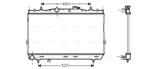 Radiator, engine cooling (HY2104)