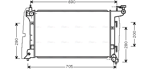 Radiator, engine cooling (TOA2290)