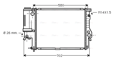 Radiator, engine cooling (BWA2186)