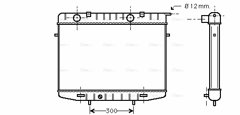 Radiator, engine cooling (OL2213)