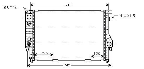 Radiator, engine cooling (BW2094)