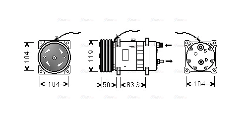 Compressor, air conditioning (UVAK071)