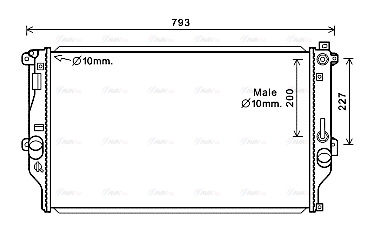 Radiator, engine cooling (TO2715)