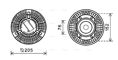 Clutch, radiator fan (SCC035)