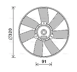 Fan, engine cooling (VN7538)