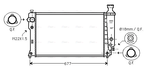 Radiator, engine cooling (PEA2131)