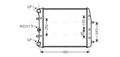 Radiator, engine cooling (SAA2005)