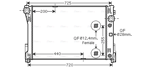 Radiator, engine cooling (MS2452)