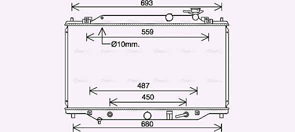 Radiator, engine cooling (MZ2292)