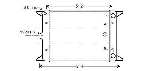 Radiator, engine cooling (VN2005)