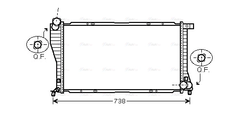 Radiator, engine cooling (BW2234)