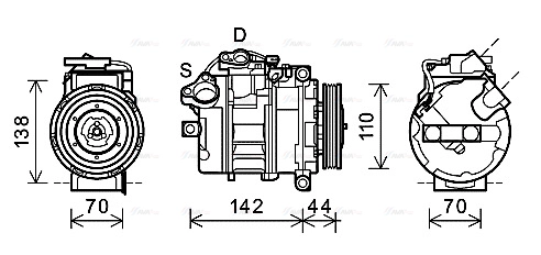 Compressor, air conditioning (BWK429)