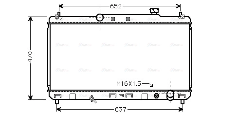 Radiator, engine cooling (TO2235)