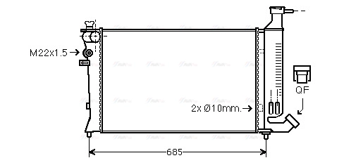 Radiator, engine cooling (PEA2136)