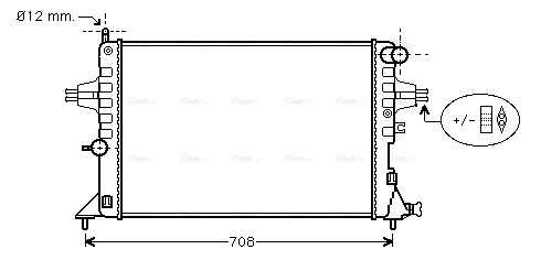 Radiator, engine cooling (OLA2296)
