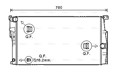 Radiator, engine cooling (BW2453)