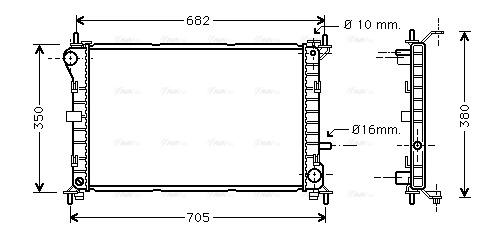 Radiator, engine cooling (FD2264)