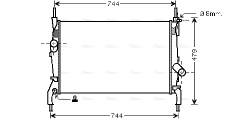 Radiator, engine cooling (FD2404)