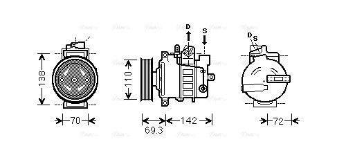 Compressor, air conditioning (VNK318)
