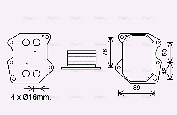 Oil Cooler, engine oil (PE3400)