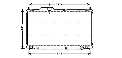 Radiator, engine cooling (TO2461)