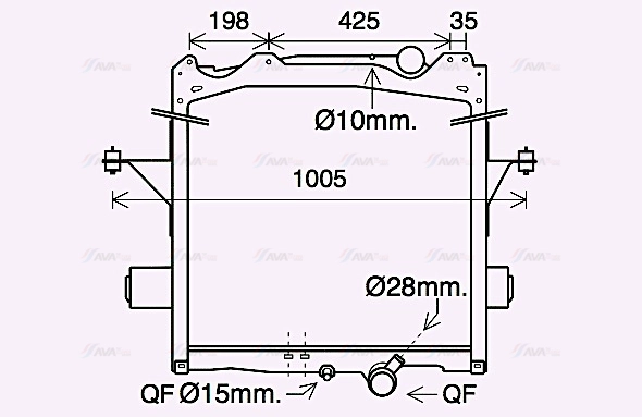 Radiator, engine cooling (VL2085)