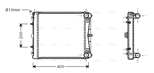 Radiator, engine cooling (PR2037)
