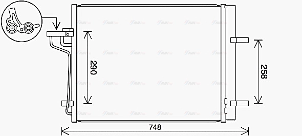 Condenser, air conditioning (FD5647D)