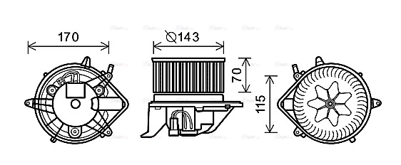 Interior Blower (BW8458)