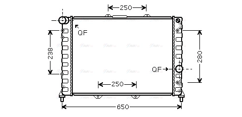 Radiator, engine cooling (ALA2091)