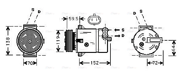 Compressor, air conditioning (OLK279)