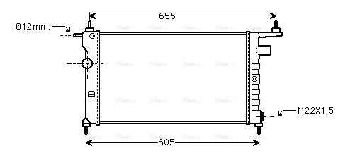 Radiator, engine cooling (OLA2183)
