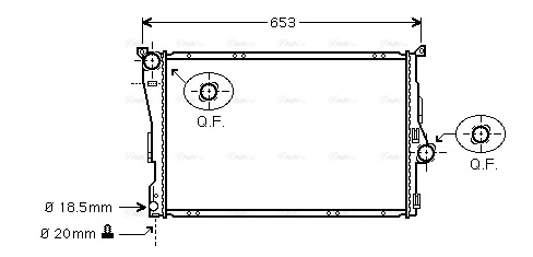 Radiator, engine cooling (BWA2205)