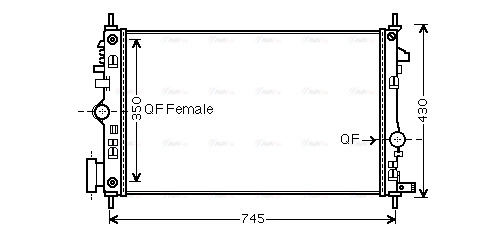 Radiator, engine cooling (OLA2473)