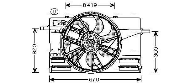 Fan, engine cooling (VO7508)