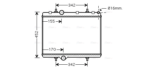 Radiator, engine cooling (PE2281)