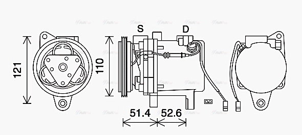 Compressor, air conditioning (MCAK019)